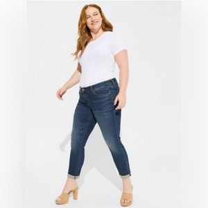 torrid Dark Blue Cropped Ankle Jeans